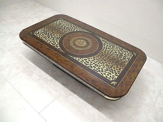 展示品ヴェルサーチホーム 最高級センターテーブル 　リビングテーブル　レオパード