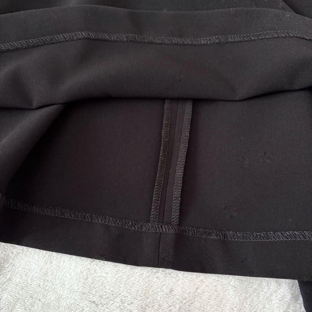 ビアズリー　レイヤード風ボリューム袖ブラウス　ブラック　洗える　長袖