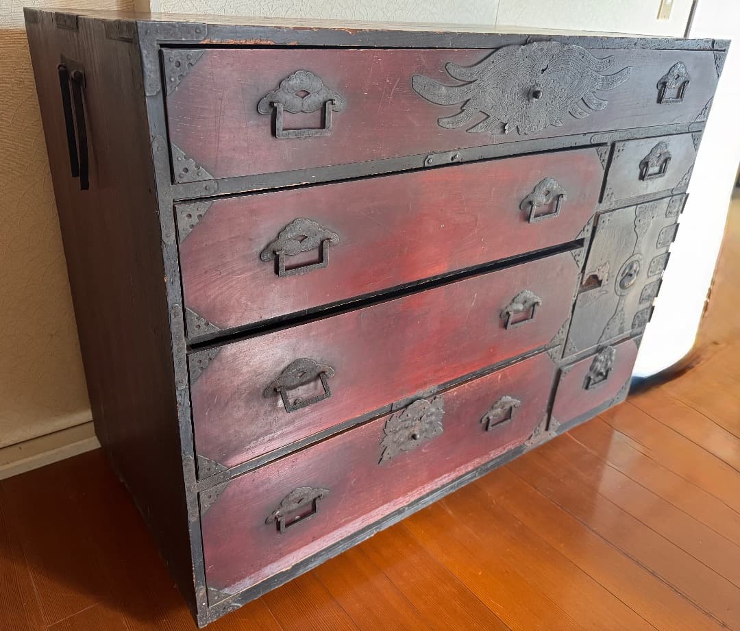 仙台箪笥　伝統工芸品　アンティーク　古道具　和箪笥　キャビネット　仙台ダンス