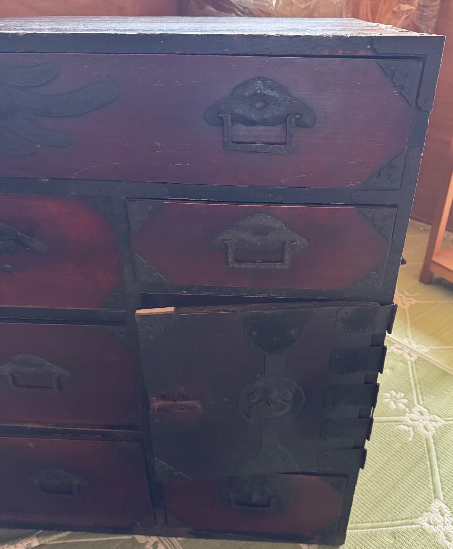 仙台箪笥　伝統工芸品　アンティーク　古道具　和箪笥　キャビネット　仙台ダンス