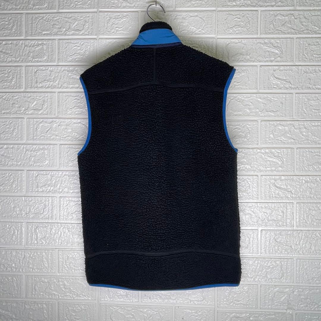 【24時間以内　匿名発送】パタゴニア　レトロXボアベスト　黒/青　Sサイズ