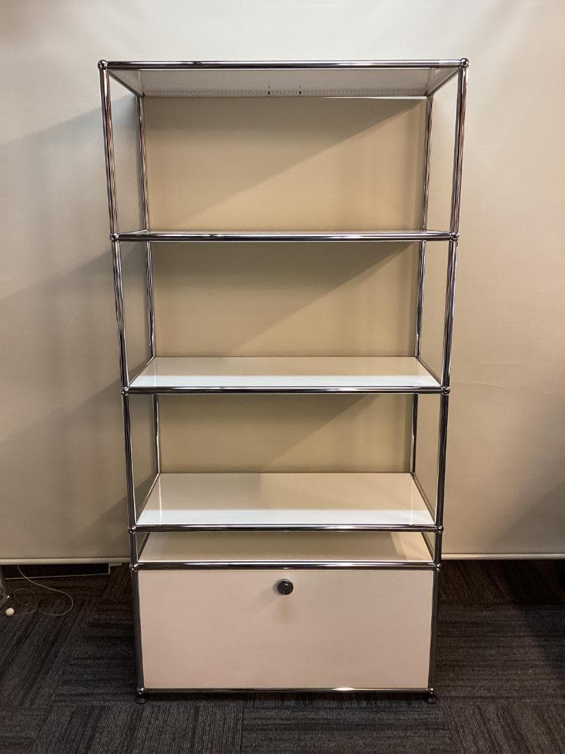 ヘ*ン様 USMハラー オープンキャビネット シェルフ ピュアホワイト　引き出し