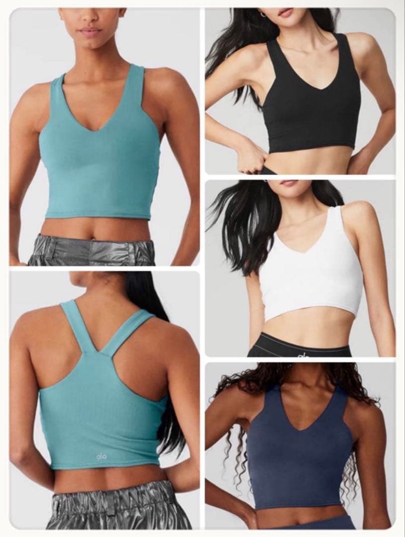 ALO yoga タンクトップ AIRBRUSH REAL BRA ホワイト