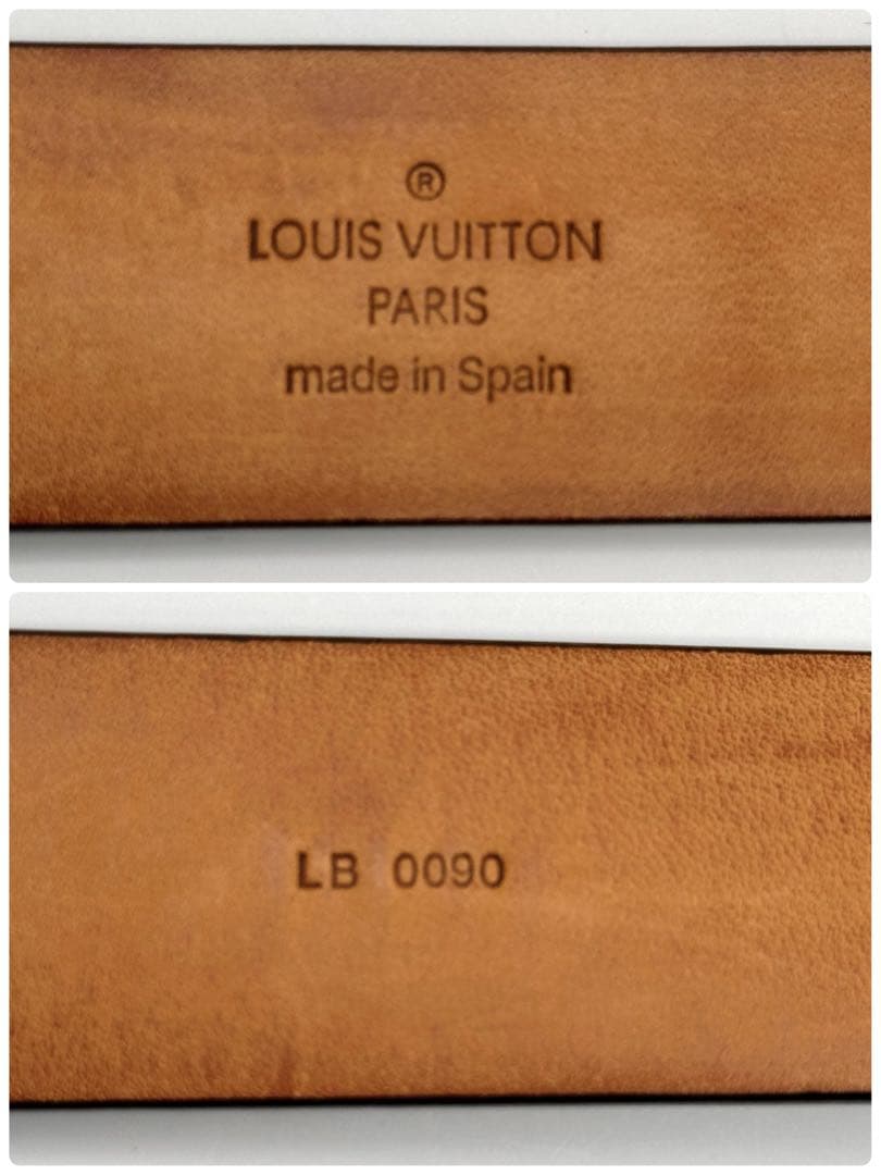 【良品】LOUIS VUITTON サンチュール キャレ ダミエ エベヌ ベルト