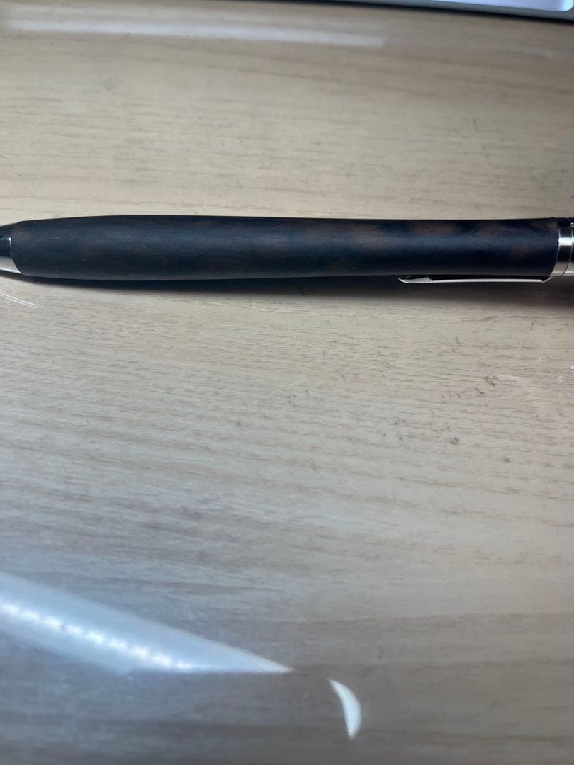 【値下げ交渉可】工房楔　黒柿孔雀杢　0.5mmシャーペン