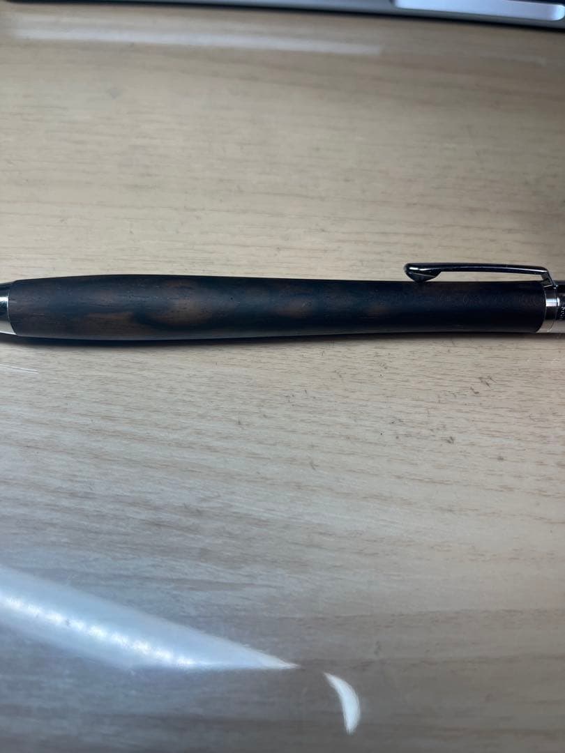 【値下げ交渉可】工房楔　黒柿孔雀杢　0.5mmシャーペン