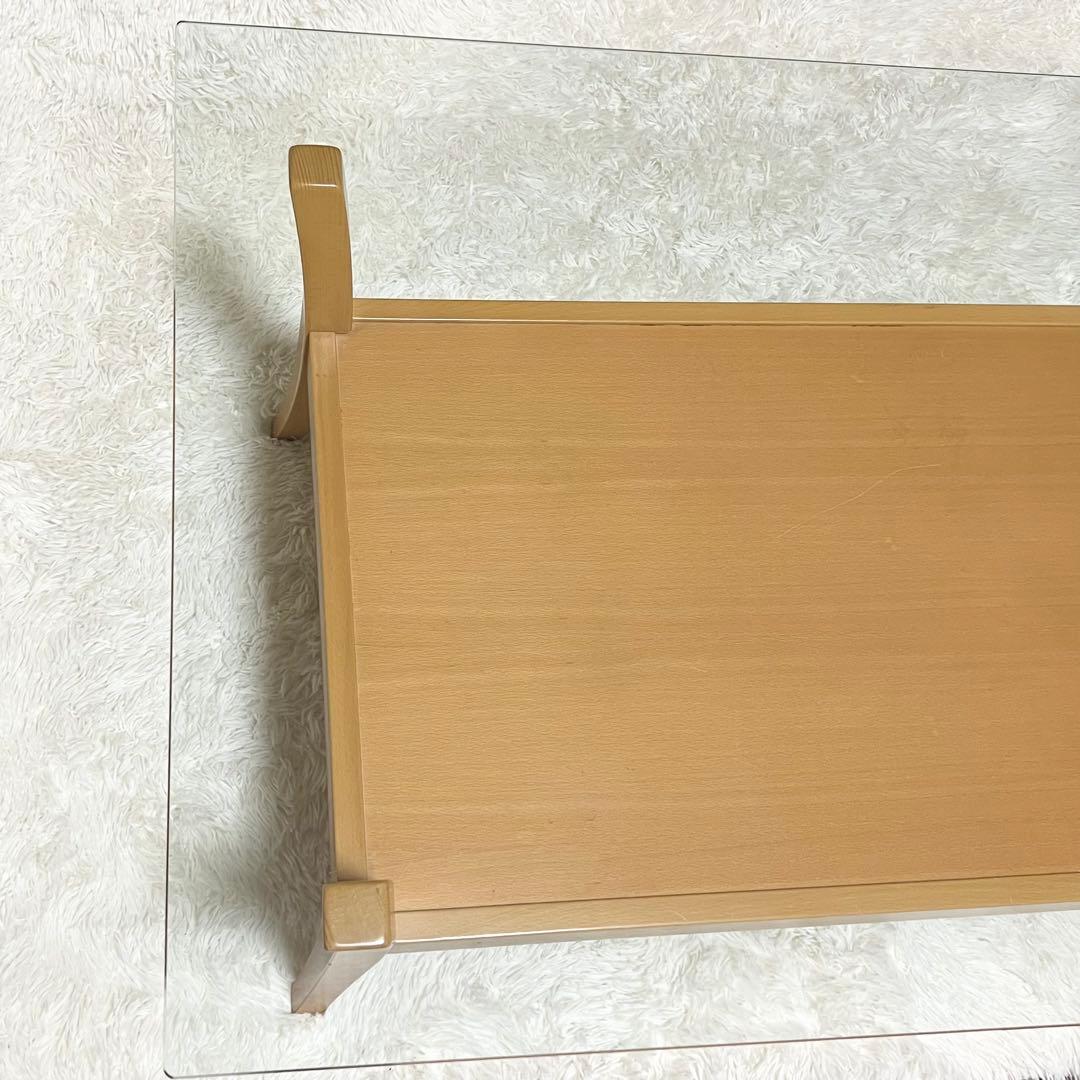 【良品】 ガラステーブル　ローテーブル 120 × 70 × 41 カリガリス