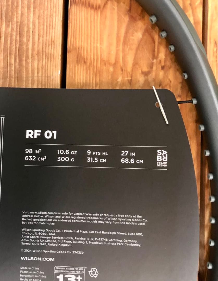 キ*ン様 新品 Wilson RF 01 G2 98in 300g ＋ ストリン
