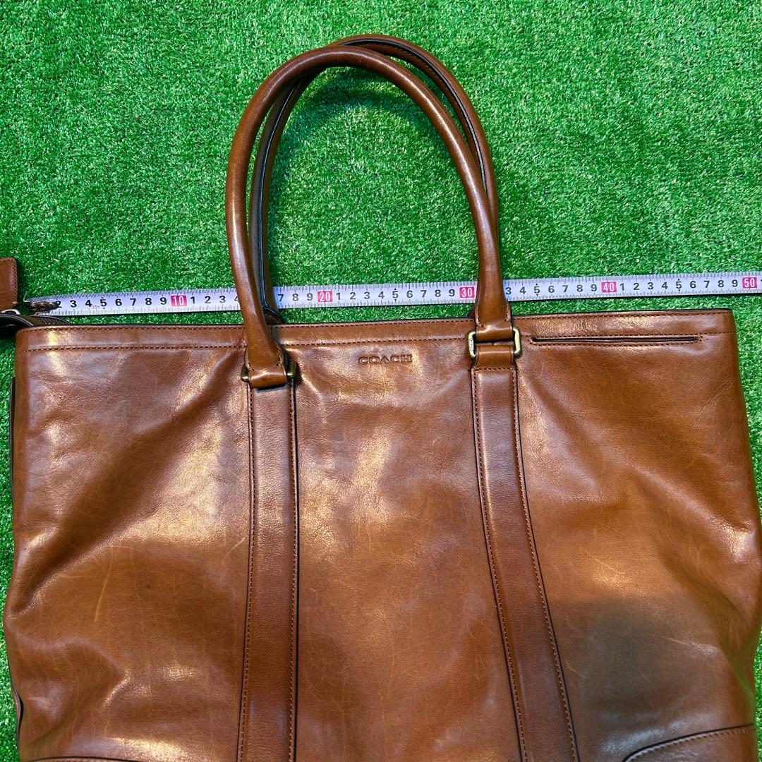 COACH 2WAY レザーバッグ　ブラウン