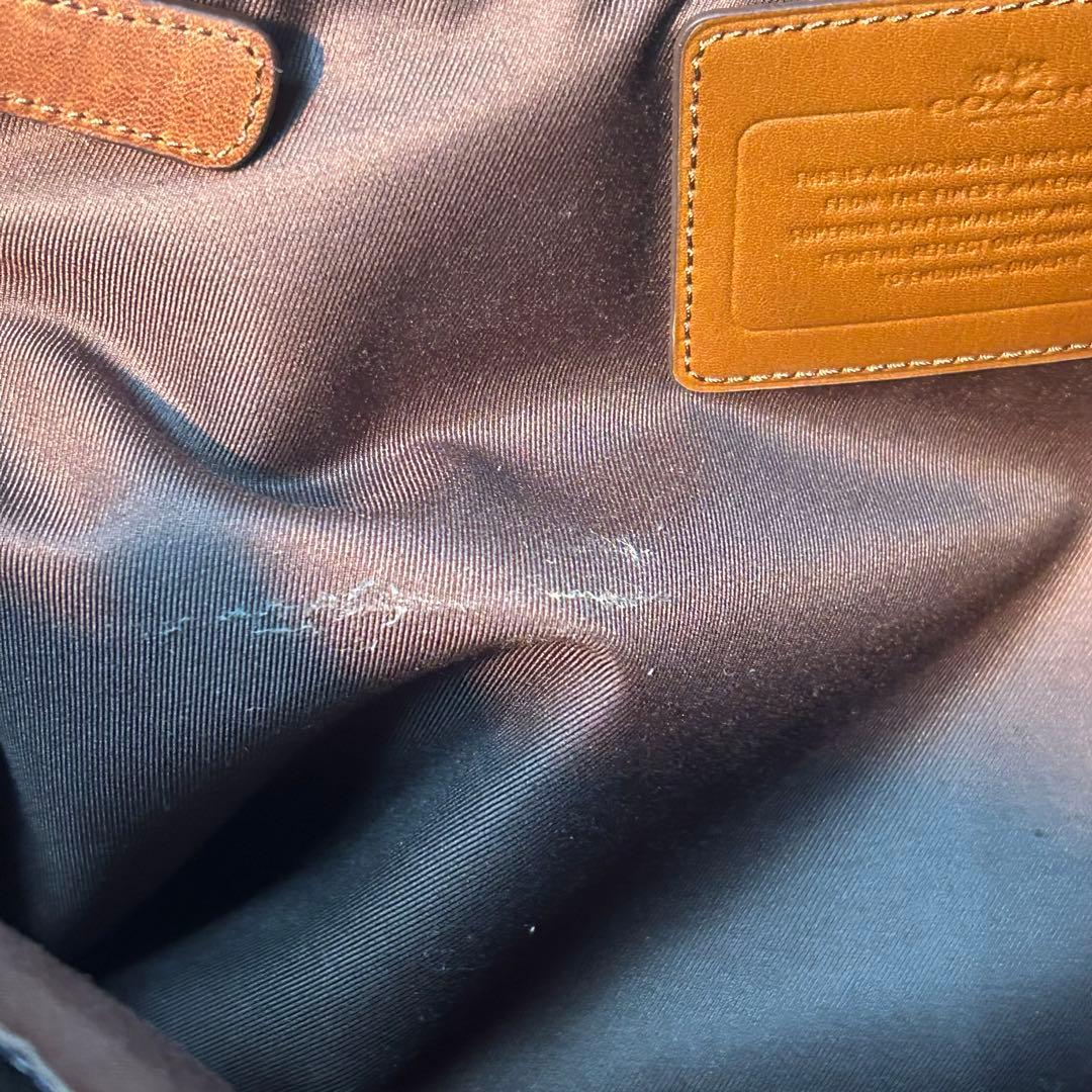 COACH 2WAY レザーバッグ　ブラウン
