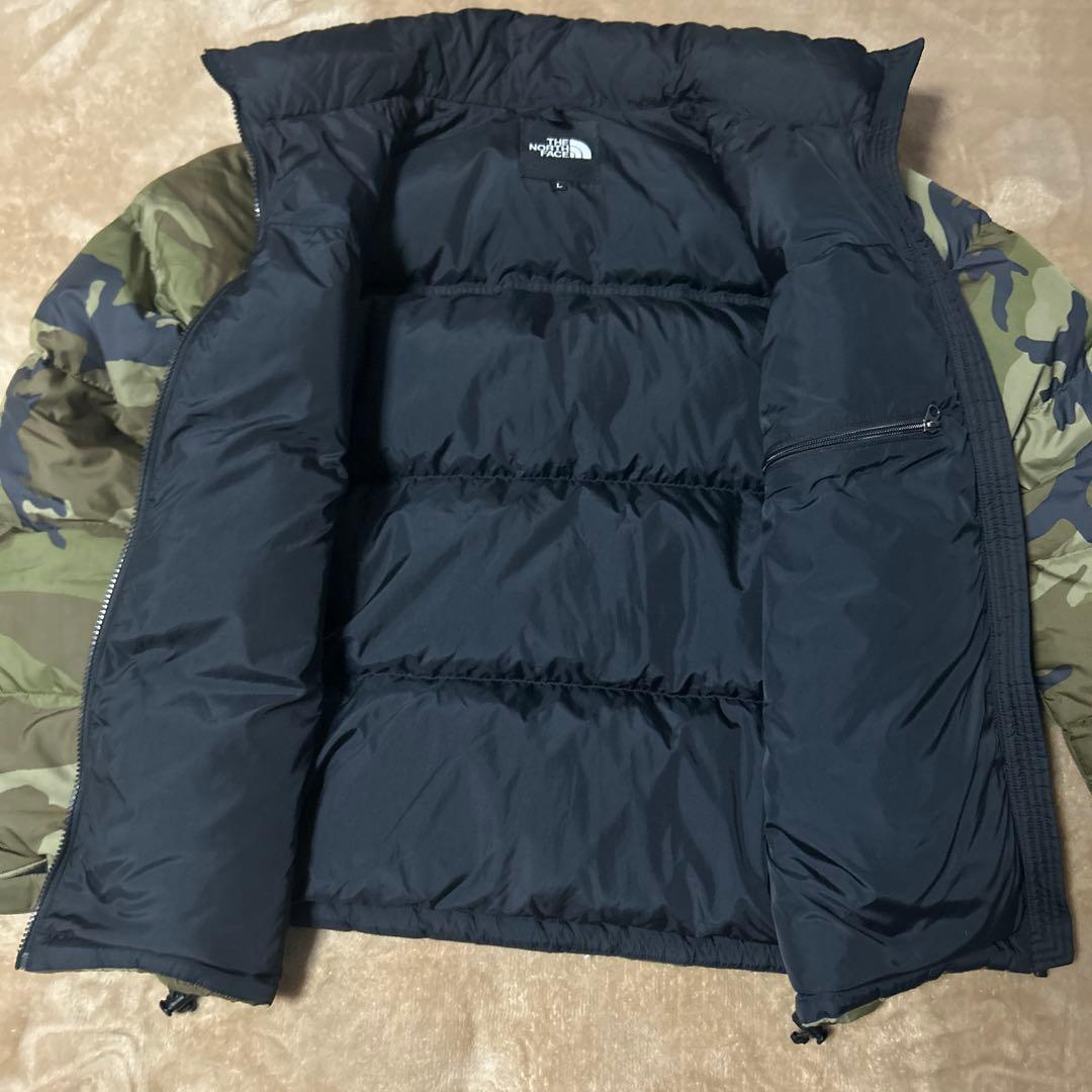 人気サイズTHE NORTH FACE カモフラージュ ヌプシダウンLサイズ
