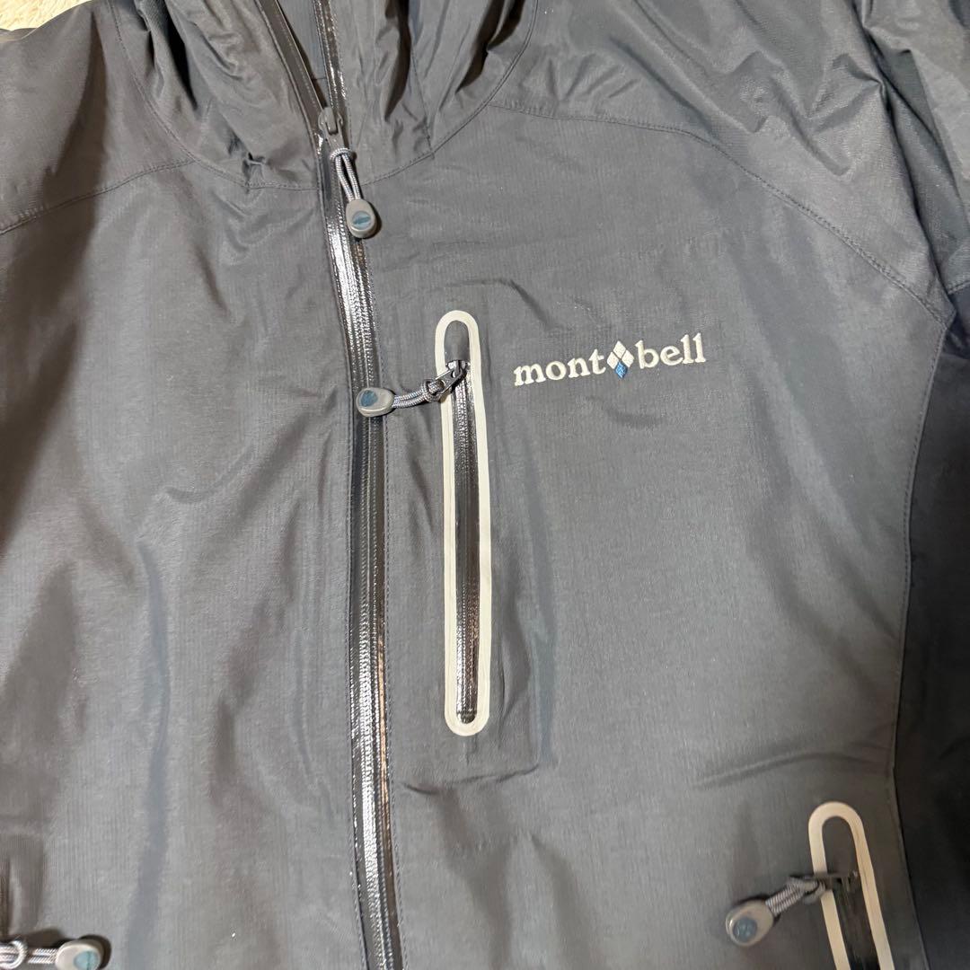 モンベル　スキーウエア　ダウンジャケット　Mサイズ　グレー　ブラック
