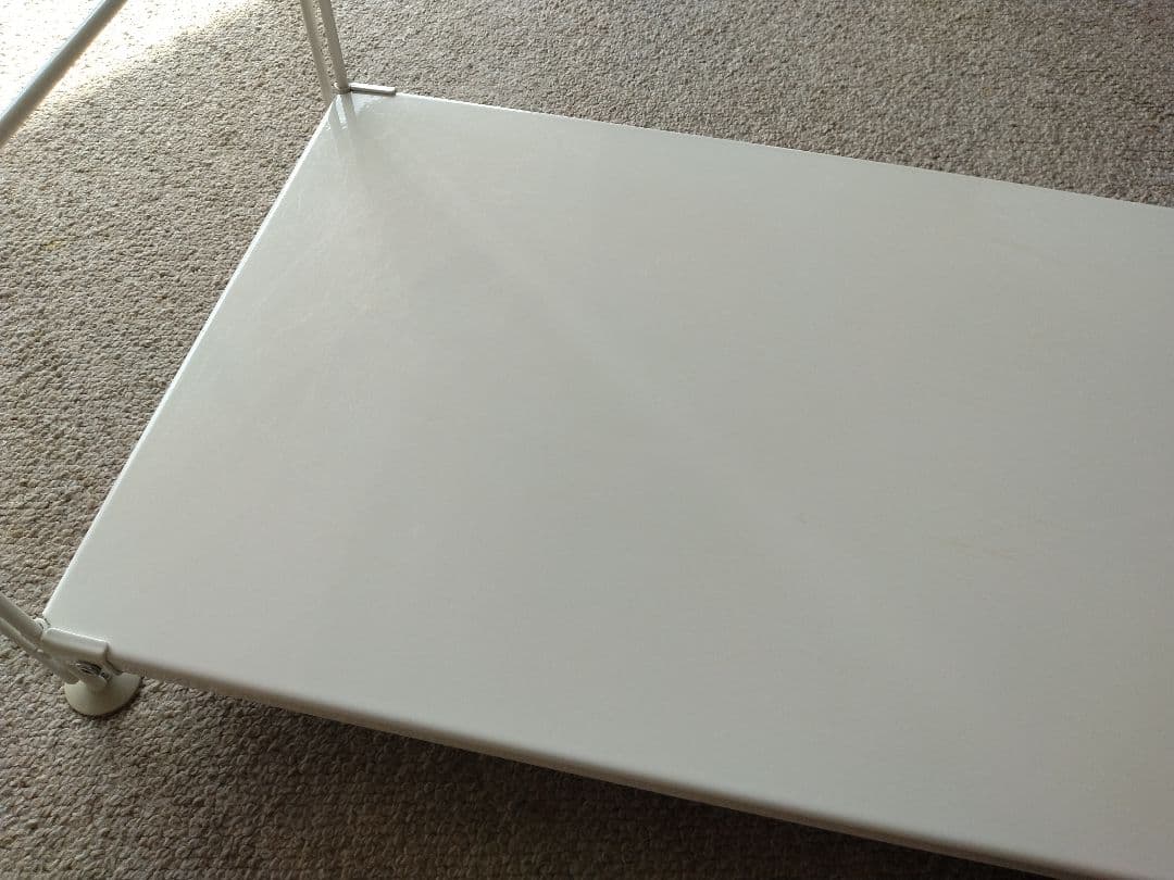 【良品】MUJI/無印 スチールユニットシェルフ84cmワイド中/ライトグレー