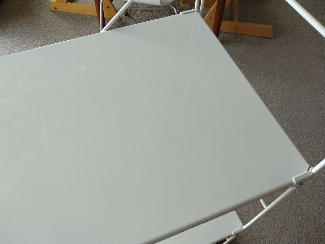 【良品】MUJI/無印 スチールユニットシェルフ84cmワイド中/ライトグレー