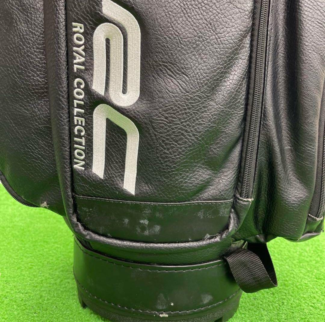 ロイヤルコレクション キャディバッグ　ゴルフバッグ8.5インチ　黒　ブラック