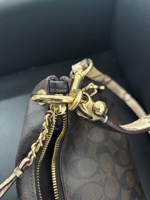 【purin3008】COACH ショルダーバッグ PVC×レザー