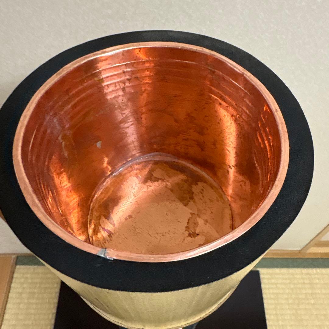 50 美品　根付き　三重切り　三重切　 生け花　生花　竹花入れ　竹筒　華道具