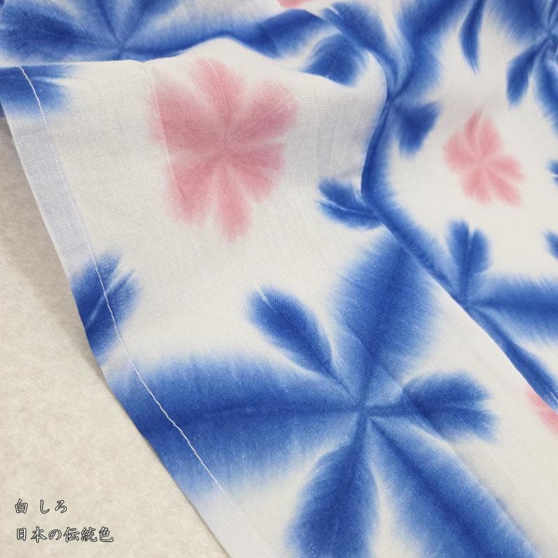 Club藤★浴衣 新品 有松鳴海絞り 伝統工芸品 単衣 御仕立上り【青】3425