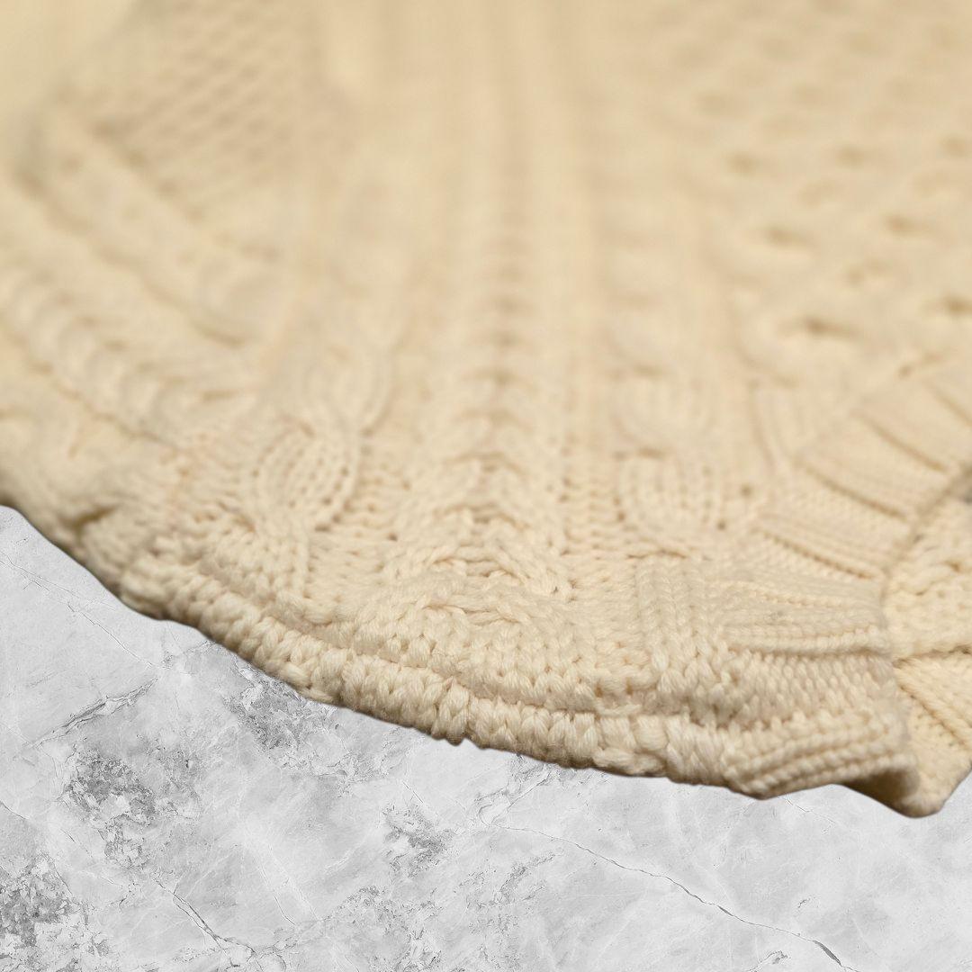 COACH フィッシャーマンニットケーブルニット 白 ウール S 極美品