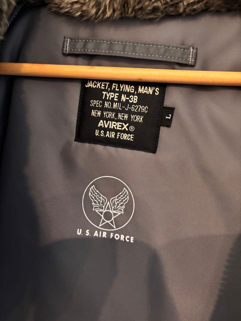 【美品・お値下げしました】AVIREX TYPE N-3B L カーキ