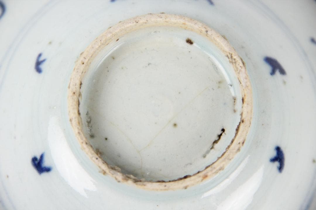 中国古美術 唐物 染付  清時代　菓子器　茶碗　清康熙　青花 EY11-2