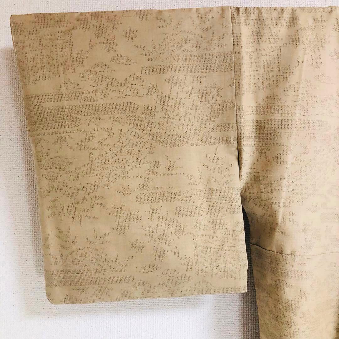 【未使用　トールサイズ】結城紬　奥順 練　御所解　袷　裄丈71.5 身丈169