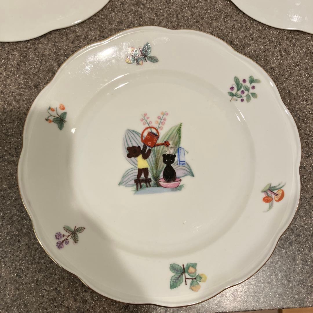 ポーランド製　食器　スープ皿　ケーキ皿　くま