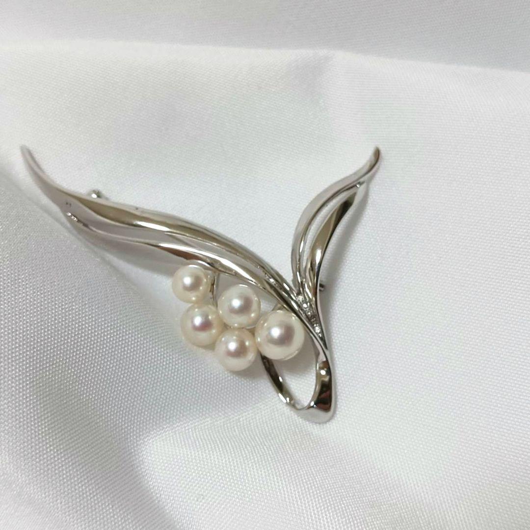 Akkochan様✨MIKIMOTO ブローチ パール リボンフォーマル SV