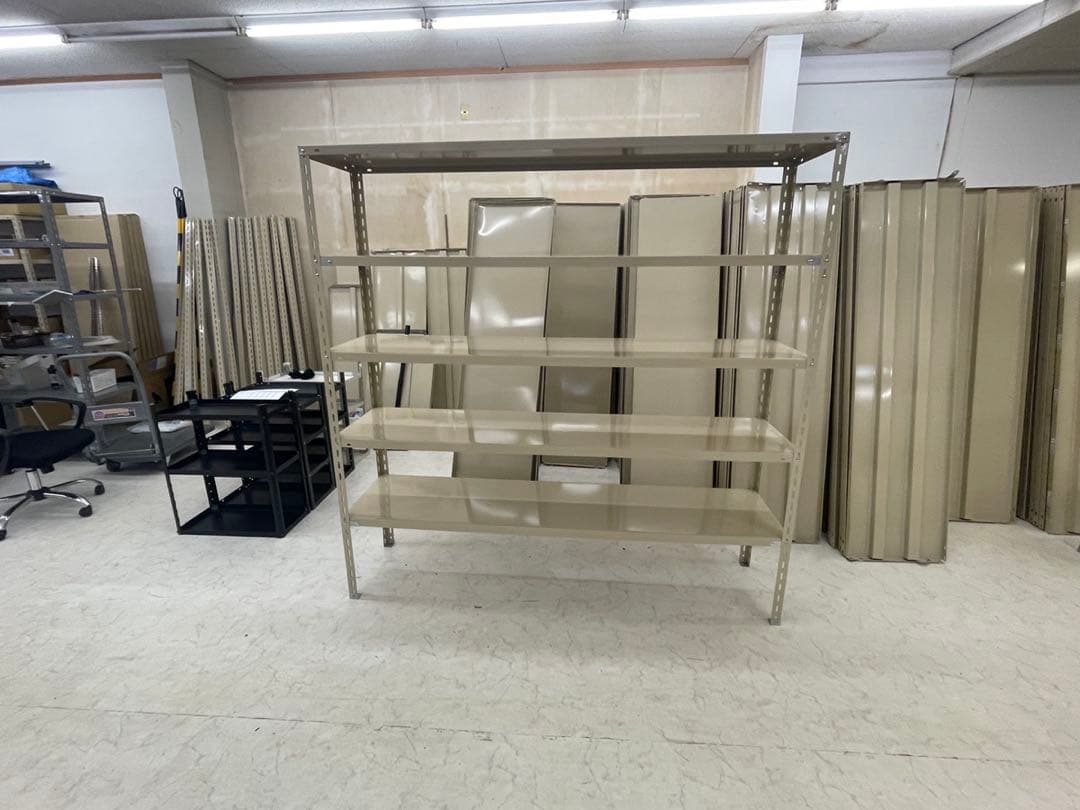 スチールラック 180×45×180 5段 ベージュ 3台分 福井県引き取り限定