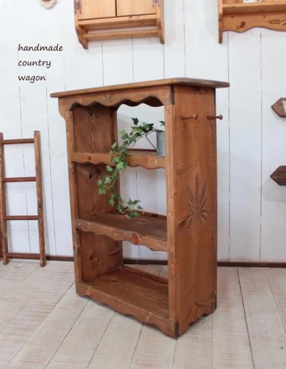 ハンドメイド　麦穂のキッチンワゴン　大