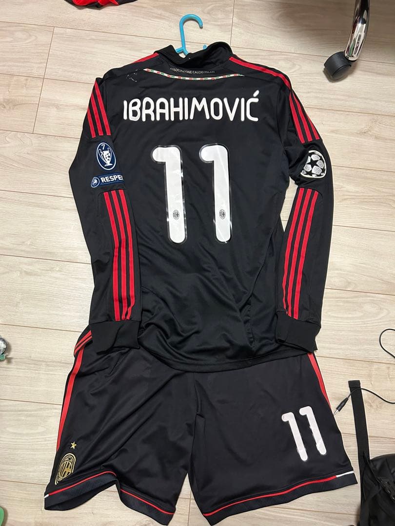 レア！11-12 ミラン　CL戦　長袖　支給品　検　実使用　イブラヒモビッチ
