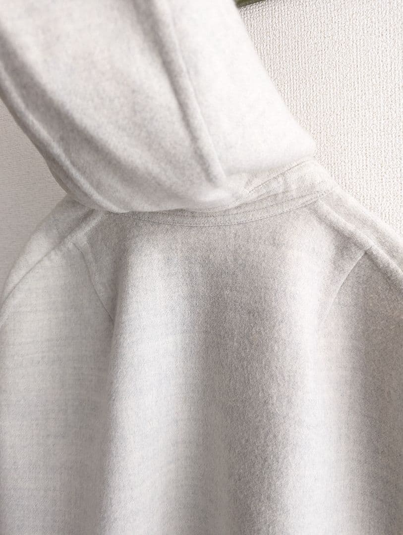 【良品】Tomorrowland Wフェイスウールマントコート　薄グレー