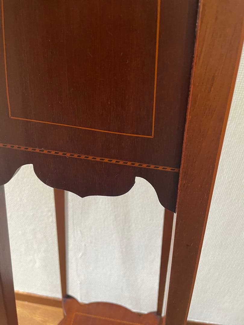 E様用 イギリスアンティーク　フラワースタンド 象嵌　インレイ　花台　飾り棚