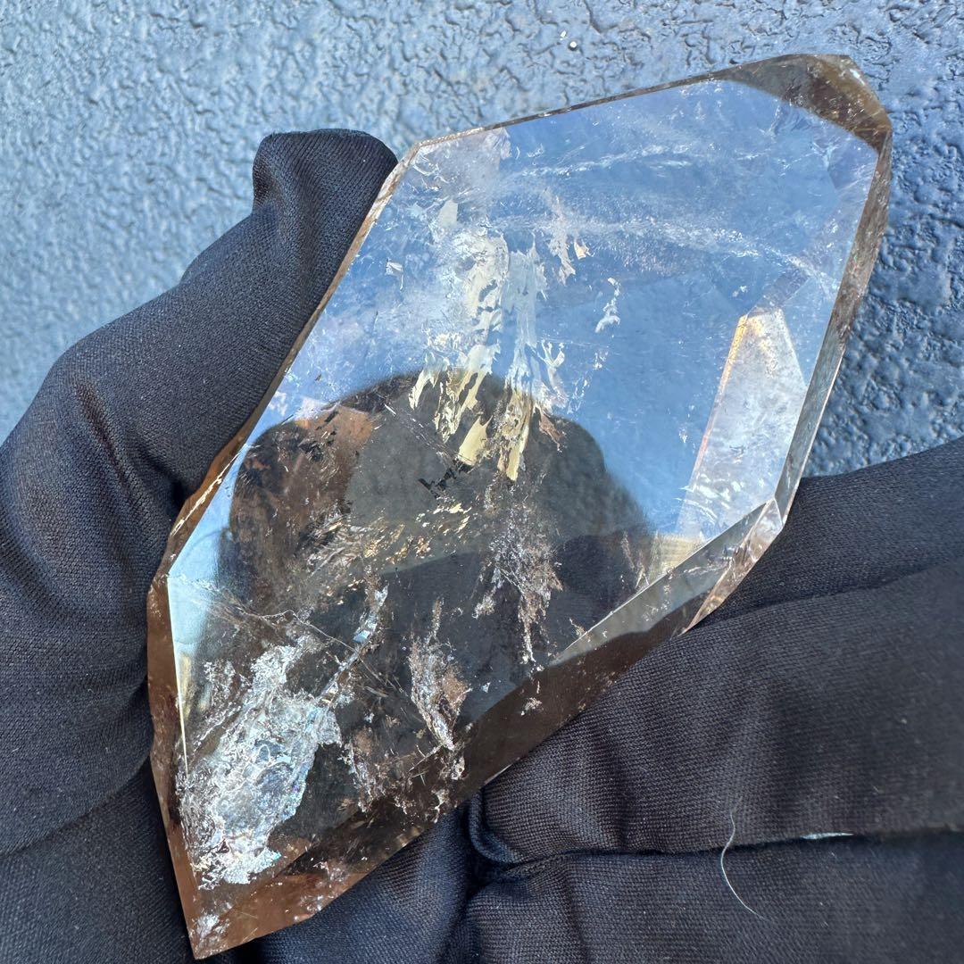 【金運· 魔除 ·浄化】煙水晶スモーキークォーツ フリーフォーム 置物A1343