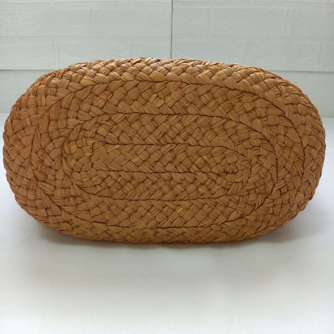 HELEN KAMINSKI ラフィア レザー トートバッグ 肩掛け カゴバッグ