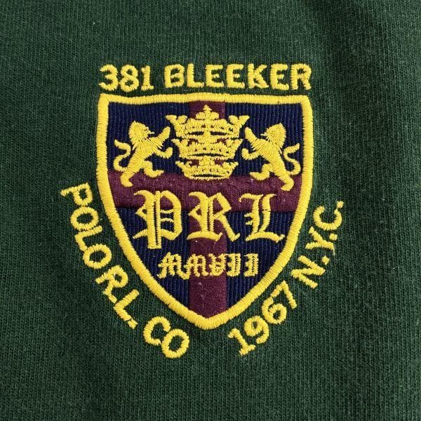 90 00s ポロラルフローレン フード付 ラガーシャツ L 緑 長袖ポロシャツ