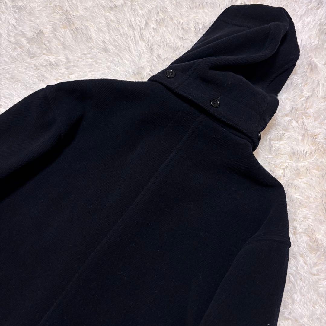 ✨希少✨モンゴメリー　ダッフルコート　ヘリンボーン　フード 着脱可　ネイビー