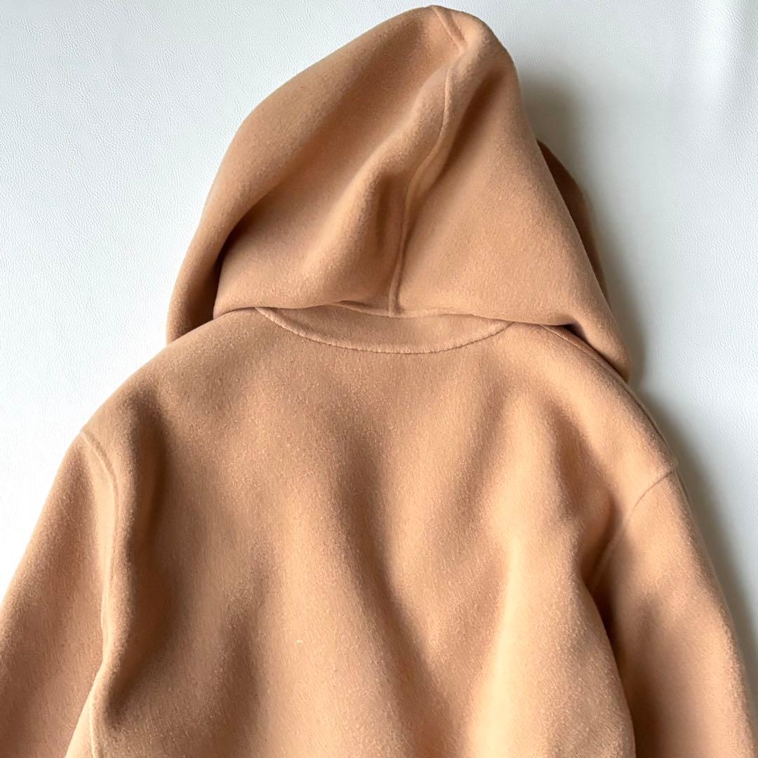 【大きいサイズ】23区　ウールリバー フード付き ミドル丈コート　キャメル　46