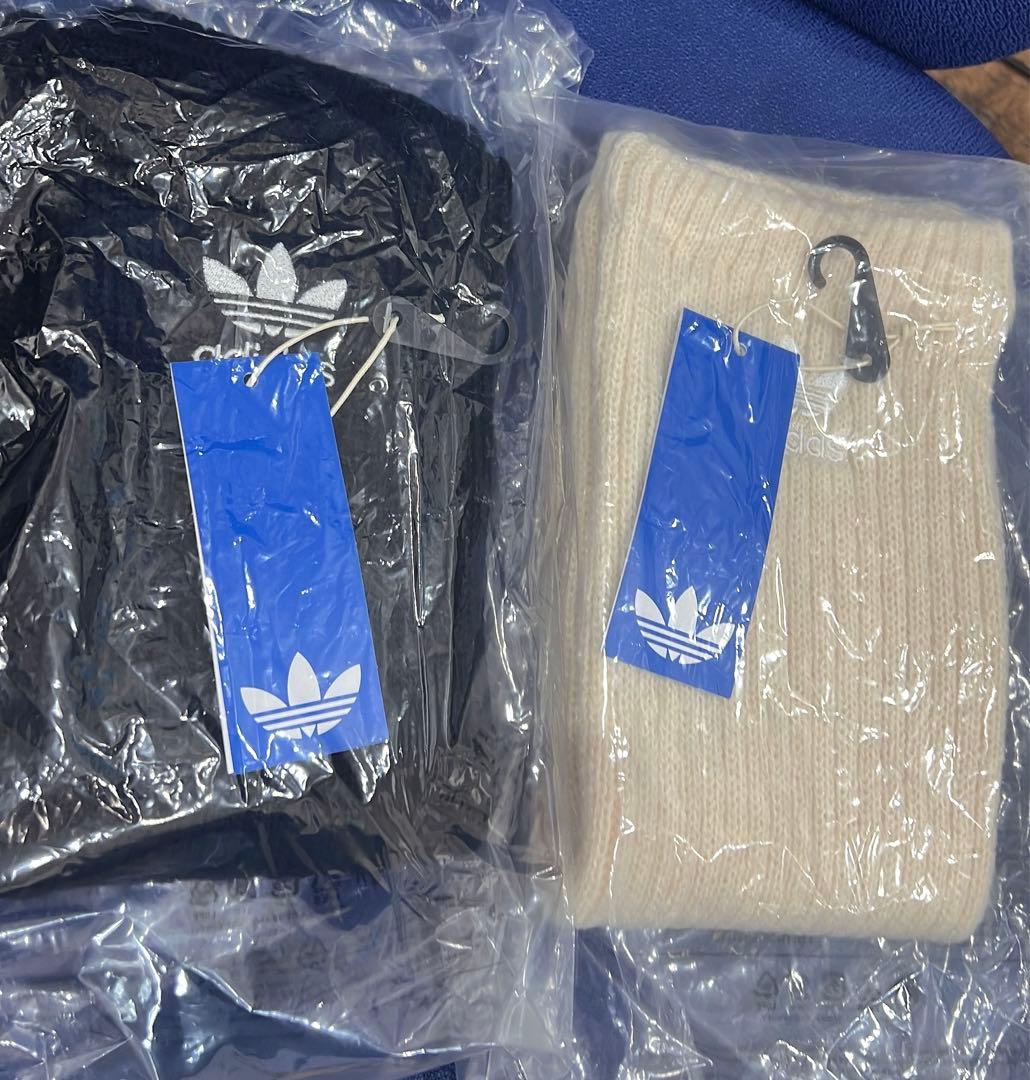 アディダスレッグウォーマー 2点セット 黒白