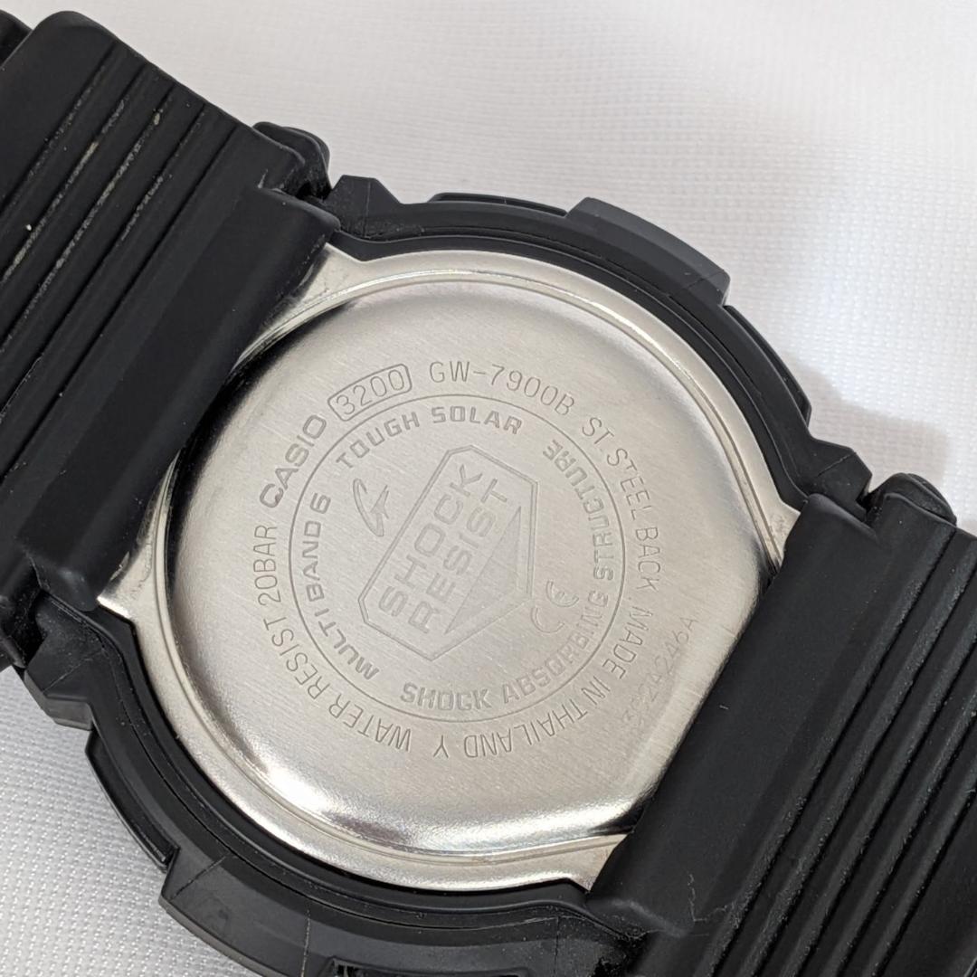 美品 CASIOメンズ腕時計Gショック ブラック ソーラー タイド＆ムーングラフ