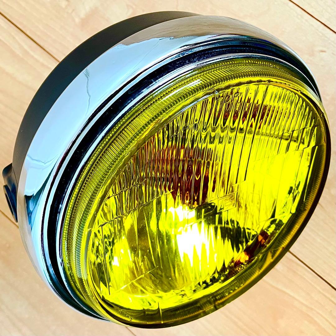 当時物 IPF 凹み デメキン ヘッドライト イエロー