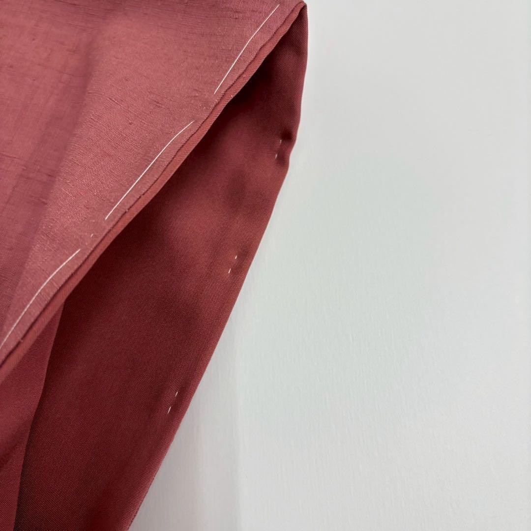 本場結城紬 奥順 はたおり娘 裄66 無地紬 着物 正絹 一つ紋 RK-5540