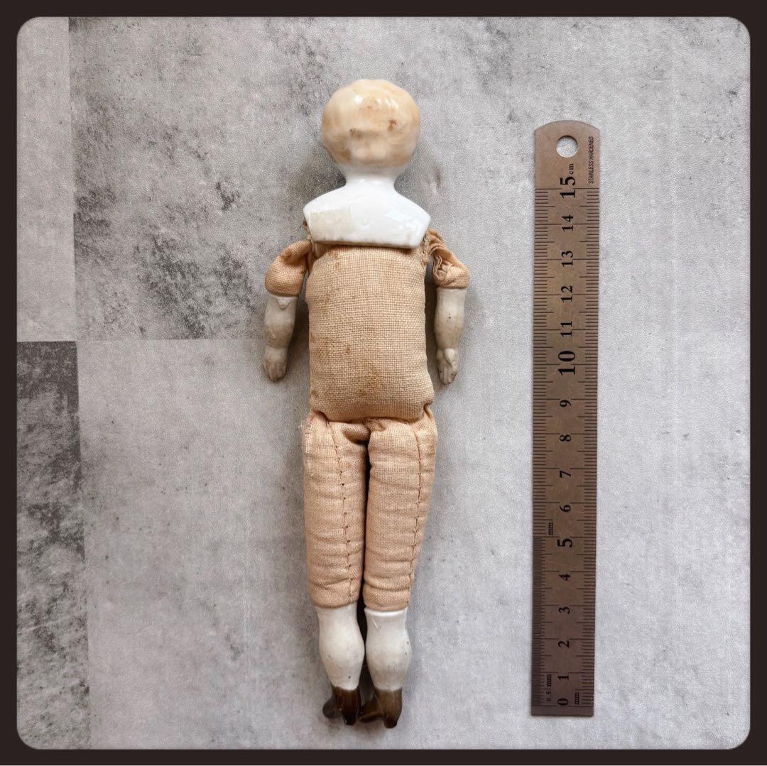 アンティーク　小さなブロンドチャイナヘッドドール