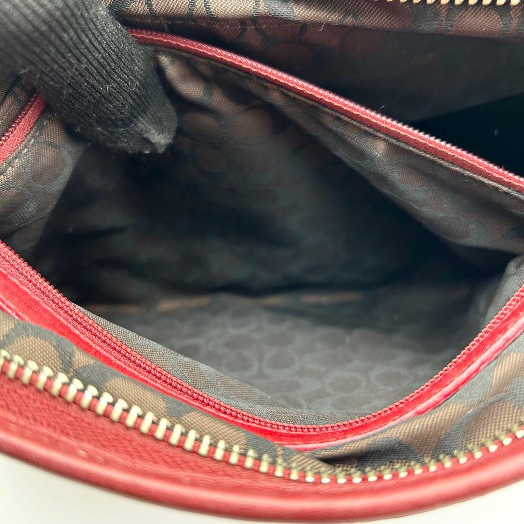 オールドコーチ ショルダーバッグ エルゴ ホーボー ワンショルダー 赤