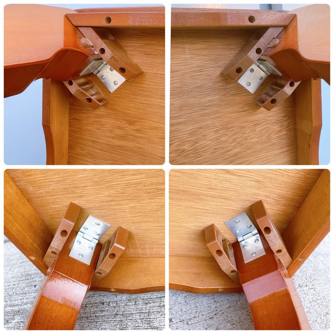 【美品送料込】高級 折り畳み座卓 昭和レトロ アンティーク 職人手作り