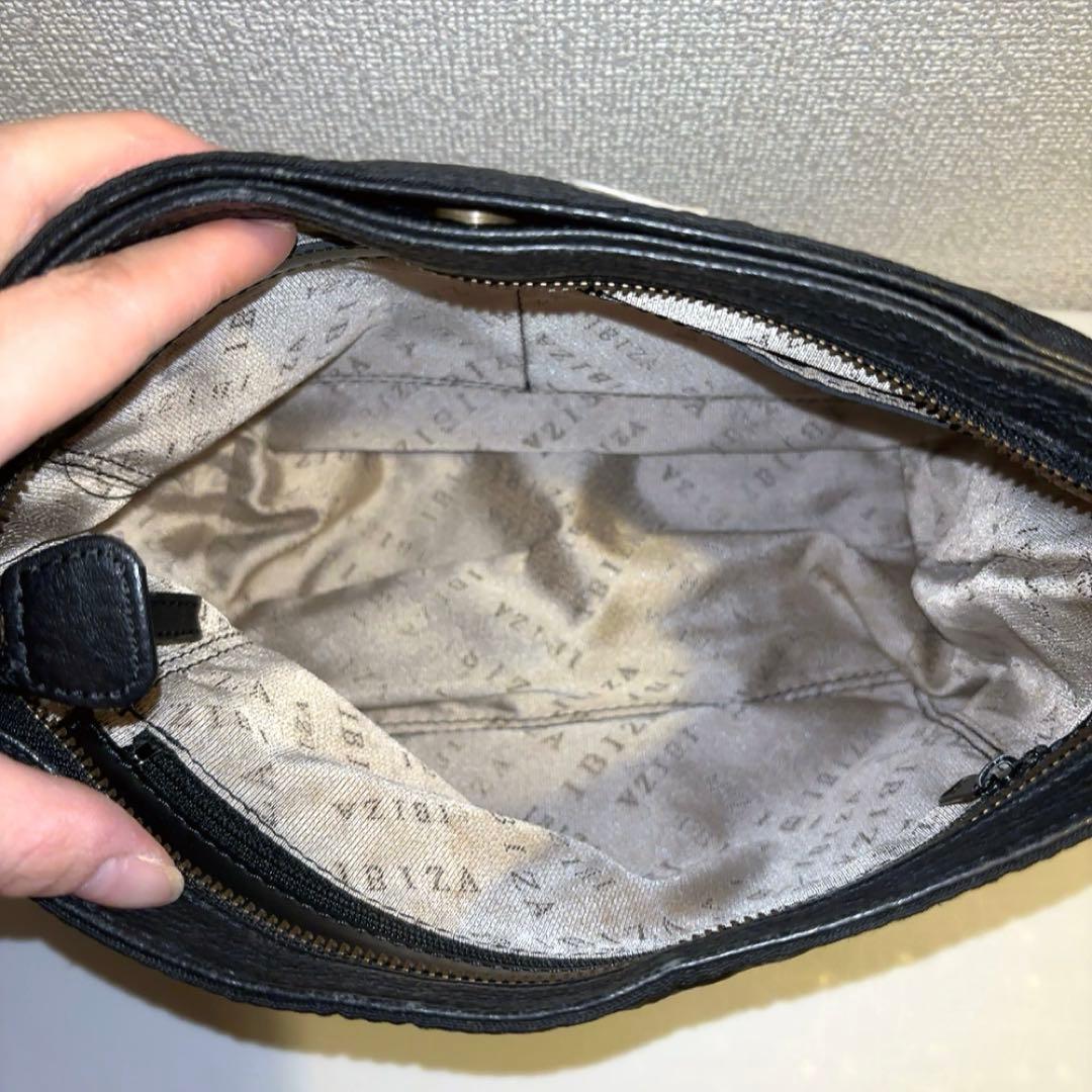 【IBIZA】イビサ ショルダーバッグ 肩掛け 猫 ナイロン ブラック