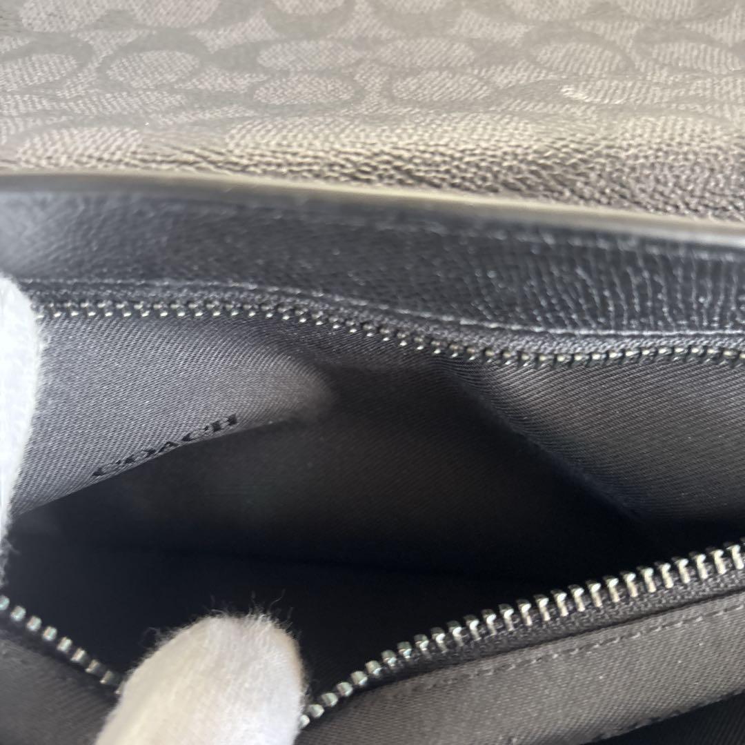 【極美品】コーチ　ショルダーバッグ　レザー　ST付　ブラック　大人気