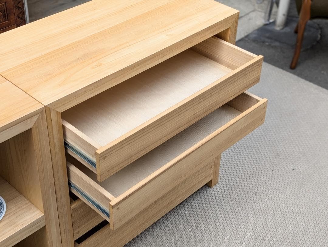 2点セット☆ランドエスケーププロダクツ／パウロニア／桐材／シェルフ／キャビネット