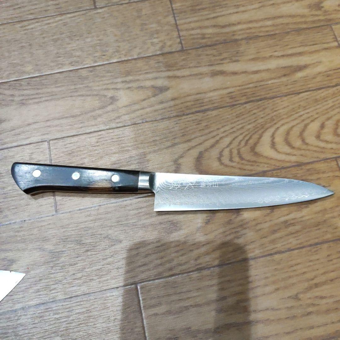 日本橋木屋　200年記念49層墨流しスーパーゴールド粉末鋼包丁+古代檜のまな板