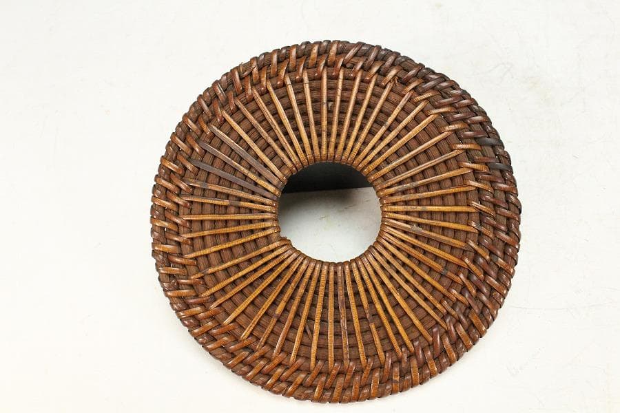 煎茶 古竹藤網 円形 瓶敷 大小 六件 まとめて(K-A908)